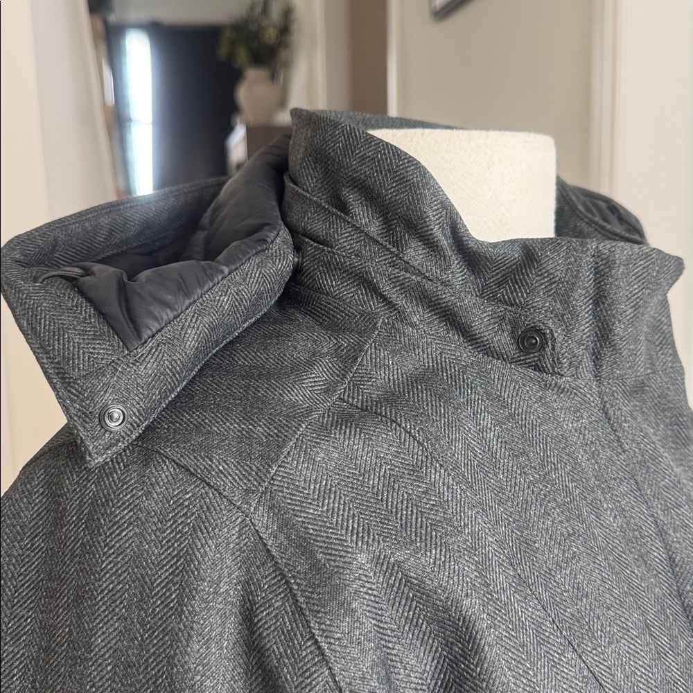 The North Face Temescal DryVent Geay Herringbone Trench Anorak Coat Size M - Picture 5 of 12